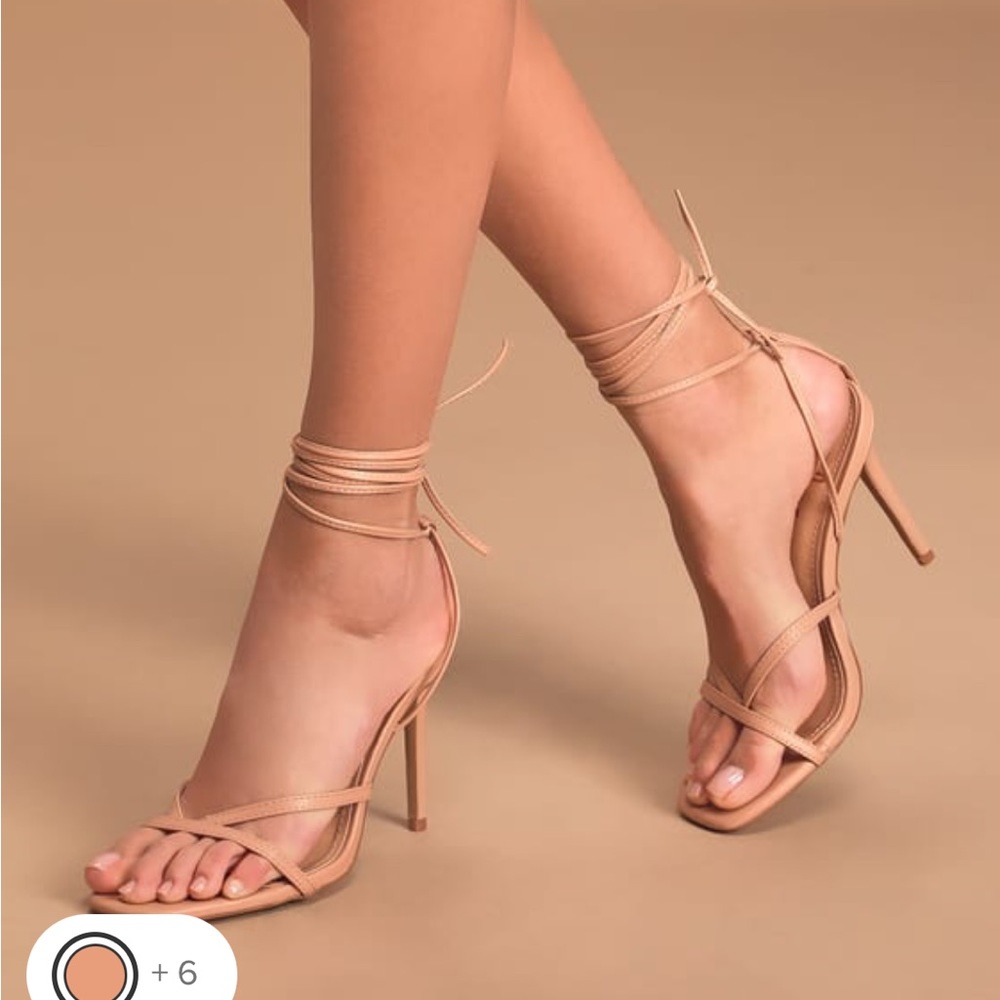Lulus nude strappy heels